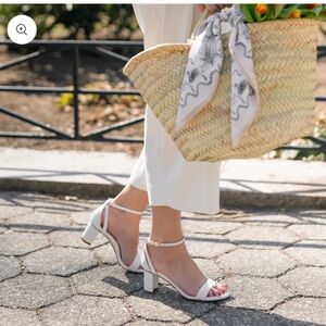 Sarah Flint Perfect Block Sandal White 60mm Heels Size IT 36/ US size 6